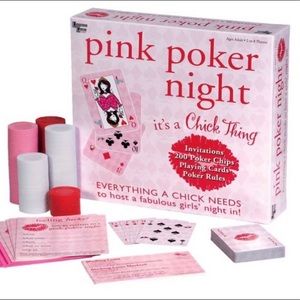 Pink Poker Night Game Set